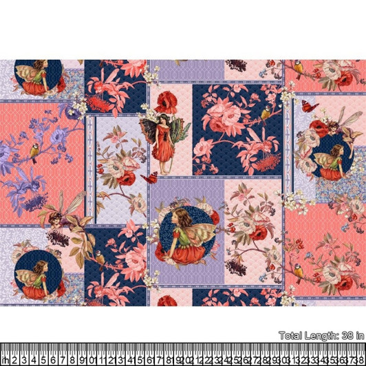 Flower Fairies Elderberry Collage Cotton Quilting Fabric Flower Fairies Elderberry Collage Cotton Quilting Fabric