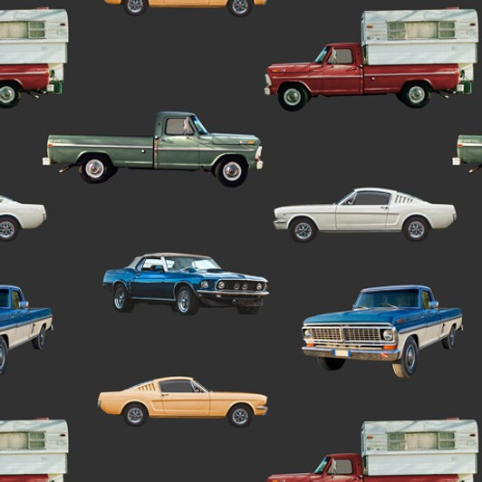Vintage Vehicles Ford Allover 1043H Cotton Quilting Fabric Vintage Vehicles Ford Allover 1043H Cotton Quilting Fabric