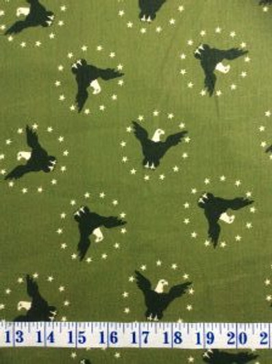 GI Jo Eagle Green Cotton Quilting Fabric 1/2 YARD GI Jo Eagle Green Cotton Quilting Fabric 1/2 YARD