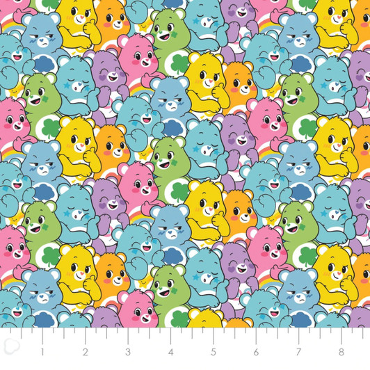 Care Bears Believe Believers Multi Cotton Quilting Fabric Care Bears Believe Believers Multi Cotton Quilting Fabric