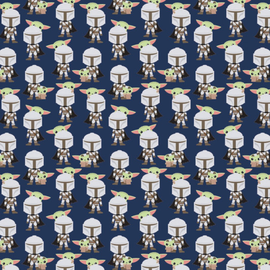 Star Wars Mandalorian Hello Friend Navy 73800248-2 Cotton Quilting Fabric Star Wars Mandalorian Hello Friend Navy 73800248-2 Cotton Quilting Fabric