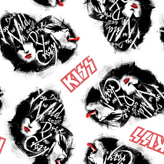 Rock Band KISS You Drive Me Crazy71057G550710 Cotton Quilting Fabric Rock Band KISS You Drive Me Crazy71057G550710 Cotton Quilting Fabric