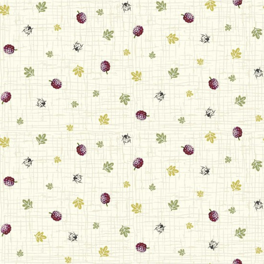 Woodland Berries and Ladybugs Cream 81220/106 Cotton Quilting Fabric Woodland Berries and Ladybugs Cream 81220/106 Cotton Quilting Fabric