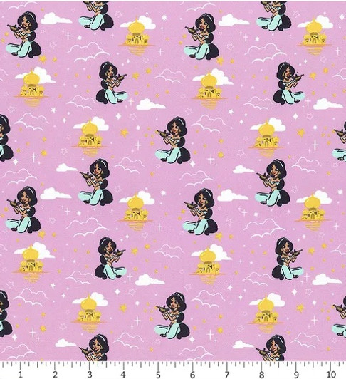 Disney Heart of a Princess Jasmine Lavender 85102107-2 Cotton Quilting Fabric Disney Heart of a Princess Jasmine Lavender 85102107-2 Cotton Quilting Fabric