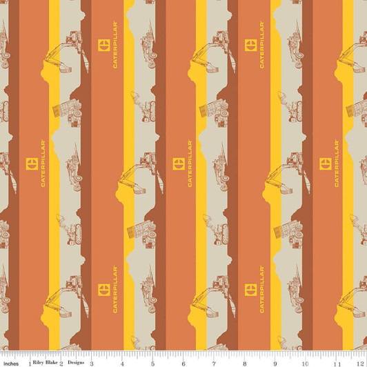 Vintage Caterpillar Orange Stripe C13841R-ORANGE Cotton Quilting Fabric Vintage Caterpillar Orange Stripe C13841R-ORANGE Cotton Quilting Fabric