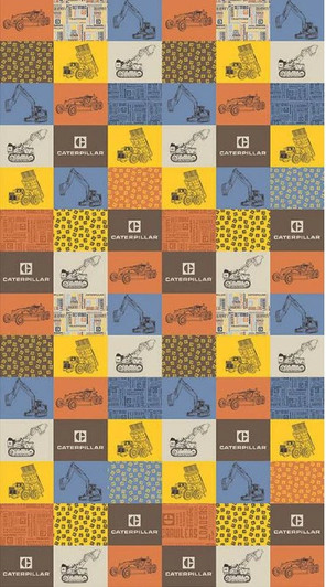 Vintage Caterpillar Cheater Print Patchwork C13844R-CHEATER Cotton Quilting Fabric Vintage Caterpillar Cheater Print Patchwork C13844R-CHEATER Cotton Quilting Fabric