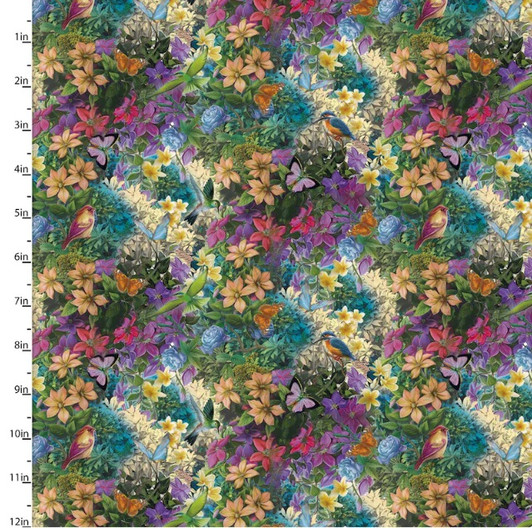 Princess Dreams Princess Garden 21534-MLT Cotton Quilting Fabric Princess Dreams Princess Garden 21534-MLT Cotton Quilting Fabric