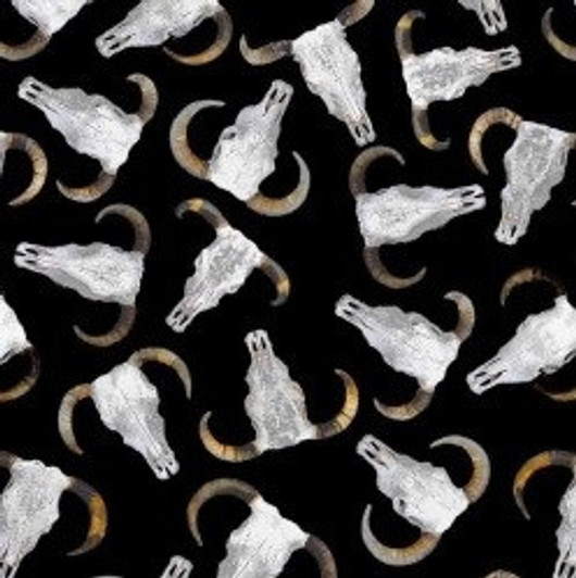 Big Sky Country Cow Skulls Bulls Black CX11308-BLAC Cotton Quilting Fabric Big Sky Country Cow Skulls Bulls Black CX11308-BLAC Cotton Quilting Fabric