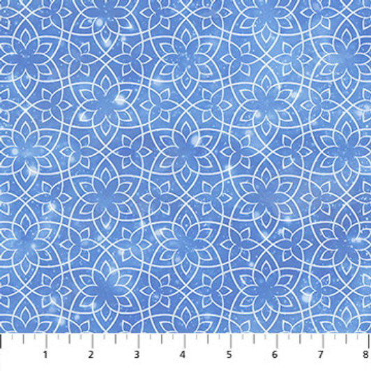 Polar Frost Snowflake Grid Blue 24841-44 Cotton Quilting Fabric Polar Frost Snowflake Grid Blue 24841-44 Cotton Quilting Fabric
