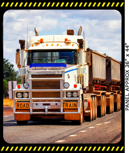 Terrific Trucking Road Train 3108A Cotton Quilting Fabric Panel Terrific Trucking Road Train 3108A Cotton Quilting Fabric Panel