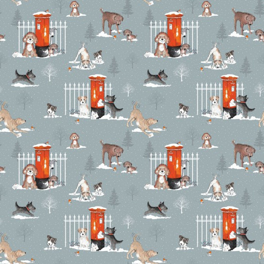 Winter Moon Christmas Dogs 80970/106 Cotton Quilting Fabric Winter Moon Christmas Dogs 80970/106 Cotton Quilting Fabric