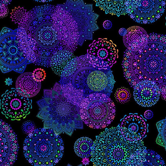 Wildcat Large Medallion Multi FLEUR-CD3037 Cotton Quilting Fabric Wildcat Large Medallion Multi FLEUR-CD3037 Cotton Quilting Fabric