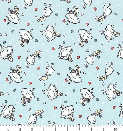 Disney Alice in Wonderland III Main Blue 85020403-02 Cotton Quilting Fabric Disney Alice in Wonderland III Main Blue 85020403-02 Cotton Quilting Fabric
