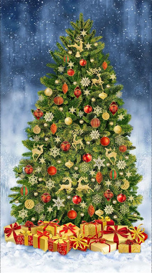 Christmas Magic Fancy Christmas Tree CM2676-MULTI Cotton Quilting Fabric Panel Christmas Magic Fancy Christmas Tree CM2676-MULTI Cotton Quilting Fabric Panel