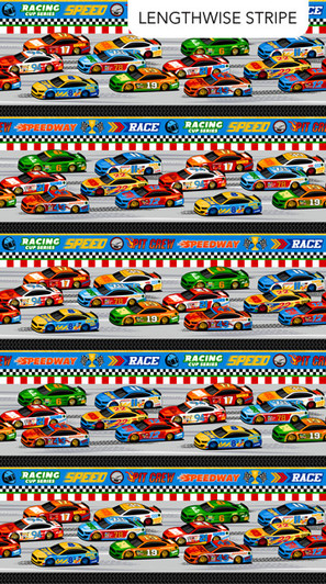 Racing Cars Turbo Speed Border Stripe Black 25107-99 Cotton Quilting Fabric Racing Cars Turbo Speed Border Stripe Black 25107-99 Cotton Quilting Fabric