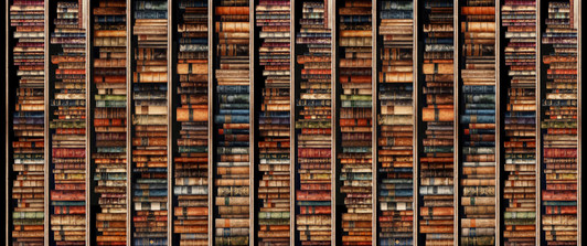 Bookworm Book Shelves Stripe 30446-J Cotton Quilting Fabric