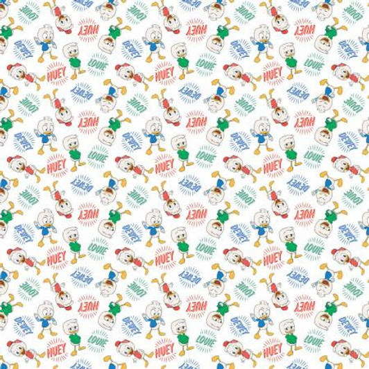 Disney Ducktales Huey Dewey and Louie Cotton Quilting Fabric