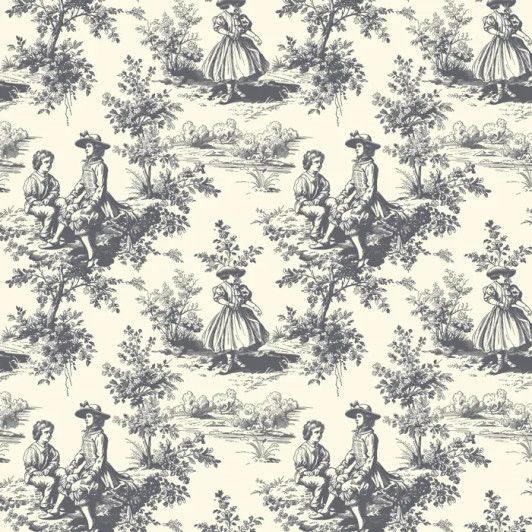 Toile De Jouy Children In the Garden DV6623 Devonstone Cotton Quilting Fabric Toile De Jouy Children In the Garden DV6623 Devonstone Cotton Quilting Fabric