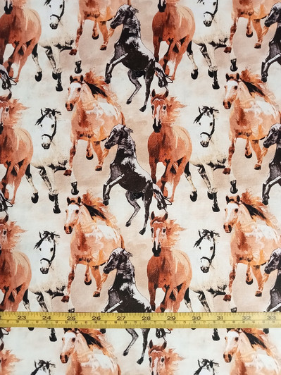 The Spirit Horse Horses Allover 105F Cotton Quilting Fabric The Spirit Horse Horses Allover 105F Cotton Quilting Fabric