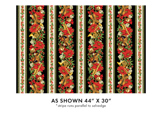 Christmas Musical Stripe Multi 14025MB-99 Cotton quilting Fabric