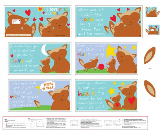 Huggable and Loveable I Love You 3374PS-01 Cotton Quilting Fabric Book Panel Huggable and Loveable I Love You 3374PS-01 Cotton Quilting Fabric Book Panel