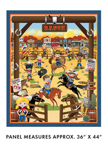 Lil' Buckaroos Multi 14751-99 Cotton Quilting Fabric Panel Lil' Buckaroos Multi 14751-99 Cotton Quilting Fabric Panel