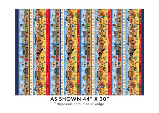 Lil' Buckaroos Stripe Multi 14752-99 Cotton Quilting Fabric Lil' Buckaroos Stripe Multi 14752-99 Cotton Quilting Fabric