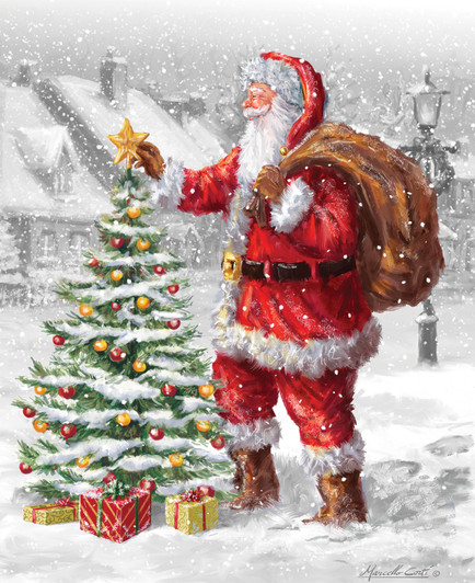 Christmas Wishes Santa's Tree PD15041R Cotton Quilting Fabric Panel Christmas Wishes Santa's Tree PD15041R Cotton Quilting Fabric Panel