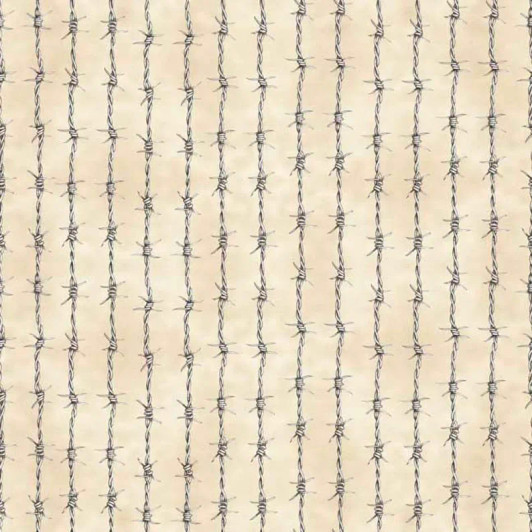 Running Wild Barbed Wire Cream 30630-E Cotton Quilting Fabric Running Wild Barbed Wire Cream 30630-E Cotton Quilting Fabric