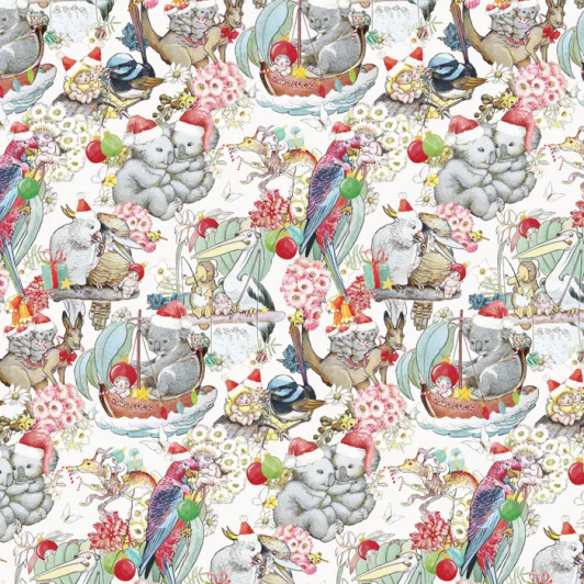 May Gibbs Christmas Tis The Season White MG1027 Cotton Quilting Fabric May Gibbs Christmas Tis The Season White MG1027 Cotton Quilting Fabric
