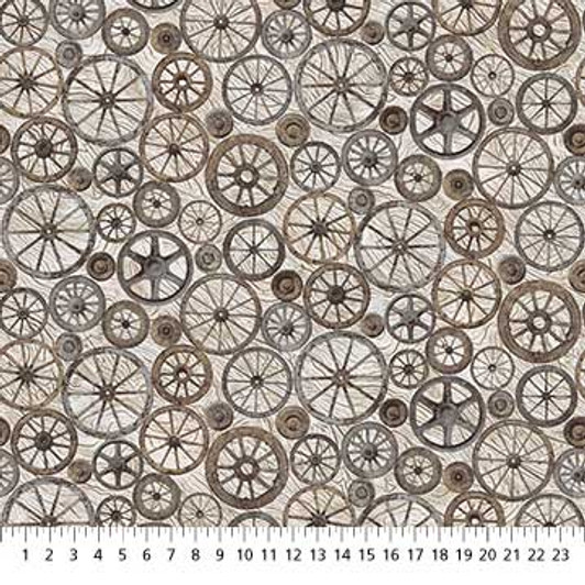 Frontier Stonehenge Wagon Wheels Cream 25184-12 Cotton Quilting Fabric Frontier Stonehenge Wagon Wheels Cream 25184-12 Cotton Quilting Fabric