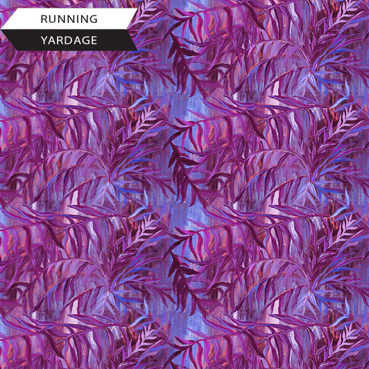 Zen Garden Fern Purple 40038-84 Cotton Quilting Fabric