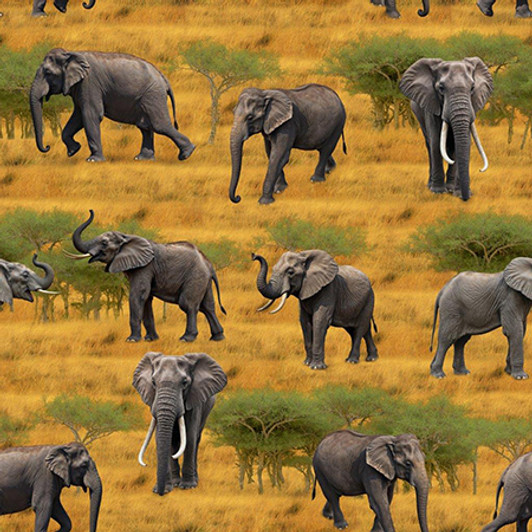 Savannah Trails African Animals Elephants 5021-07 Cotton Quilting Fabric Savannah Trails African Animals Elephants 5021-07 Cotton Quilting Fabric