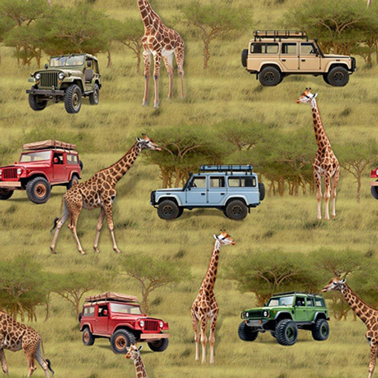 Savannah Trails African Animals Giraffes 5021-08 Cotton Quilting Fabric Savannah Trails African Animals Giraffes 5021-08 Cotton Quilting Fabric