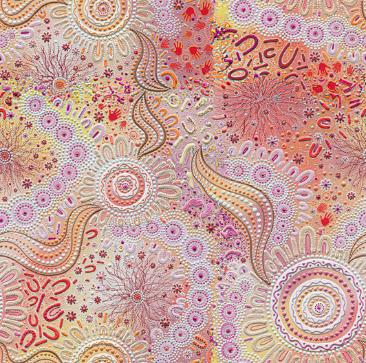 Aboriginal Art Spirit of the Bush 3 Bush Medicine Biyal 5018/12 Cotton Quilting Fabric Aboriginal Art Spirit of the Bush 3 Bush Medicine Biyal 5018/12 Cotton Quilting Fabric