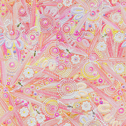 Aboriginal Art Spirit of the Bush 3 Bush Medicine Tjukurpa 5018/13 Cotton Quilting Fabric Aboriginal Art Spirit of the Bush 3 Bush Medicine Tjukurpa 5018/13 Cotton Quilting Fabric