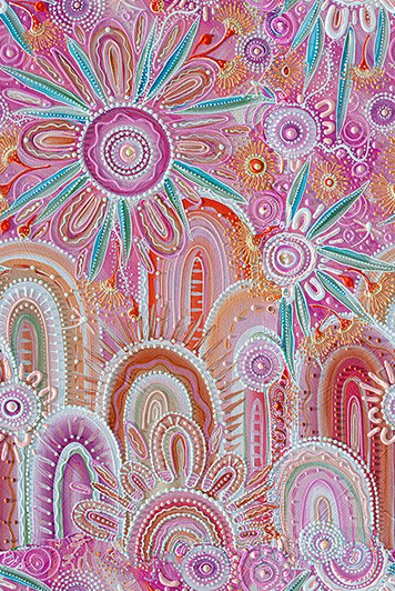 Aboriginal Art Spirit of the Bush 3 All One Country 5018/14 Cotton Quilting Fabric