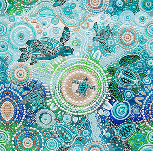 Aboriginal Art Spirit of the Bush 3 Grow Big 5018/18 Cotton Quilting Fabric Aboriginal Art Spirit of the Bush 3 Grow Big 5018/18 Cotton Quilting Fabric