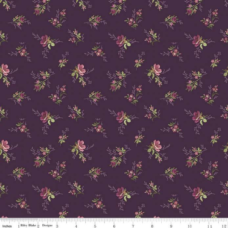 Anne of Green Gables Bouquet C10602 Eggplant Cotton Quilting Fabric