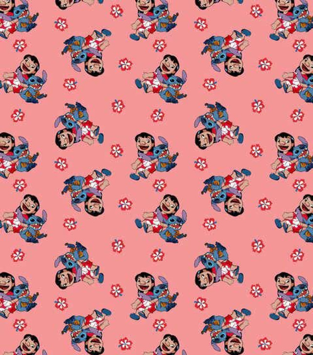 Disney Lilo and Stitch Forever Pink 78704-A620710 Cotton Quilting Fabric