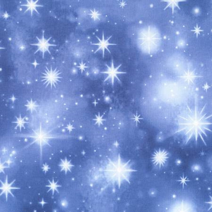 Stars In The Sky Holy Night Cotton Quilting Fabric 1/2 YARD