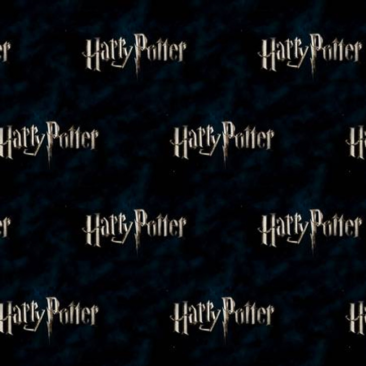 Harry Potter Logo Digital Print Cotton Quilting Fabric 1/2 YARD