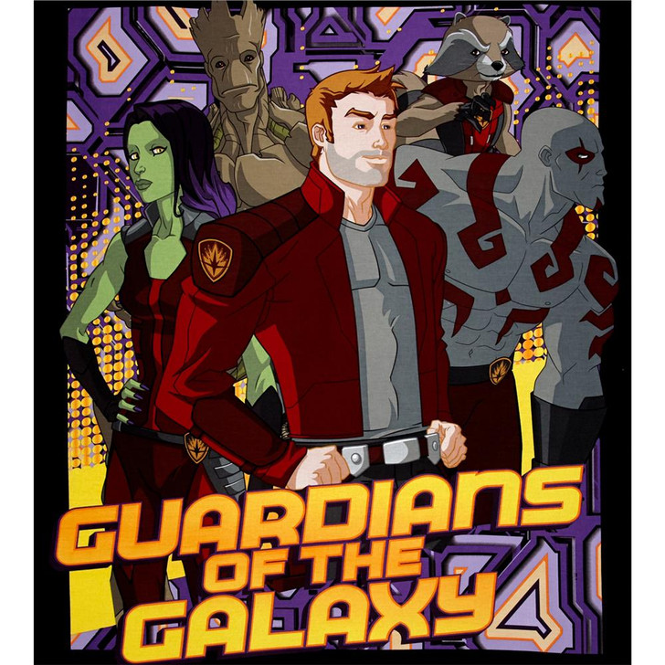 Marvel Guardians of the Galaxy Gangs All Here Multi Cotton Quilting Fabric Panel