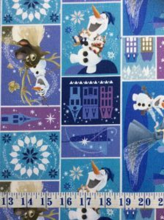 Disney Frozen Olafs Frozen Adventure Cotton Quilting Fabric 1/2 YARD