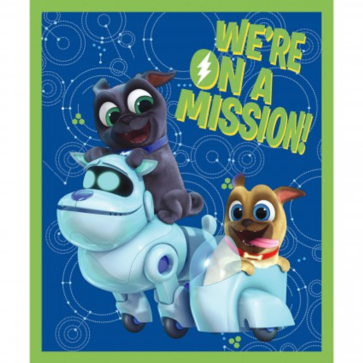 Disney Puppy Dog Pals We're On A Mission Cotton Quilting Fabric Panel