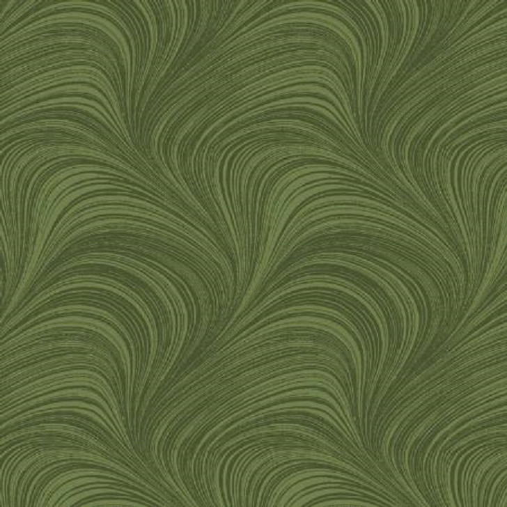 Wave Texture Medium Green Cotton Quilting Fabric 1/2 YARD