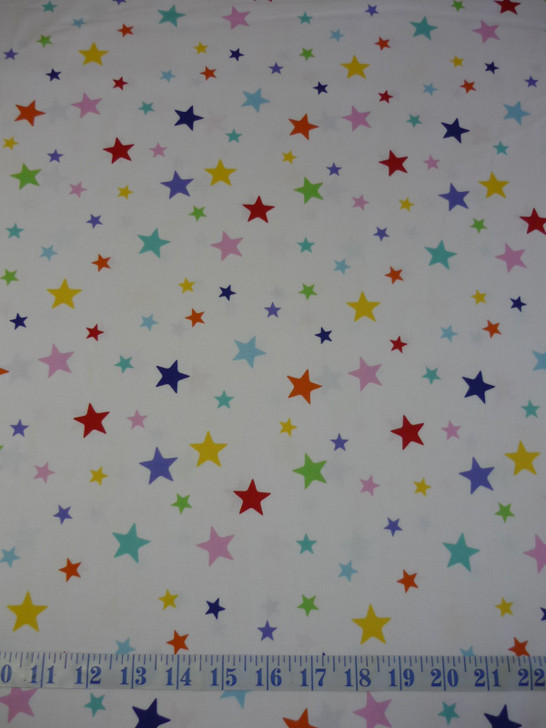 Aussie Christmas Festive Friends Allover Stars Cotton Quilting Fabric