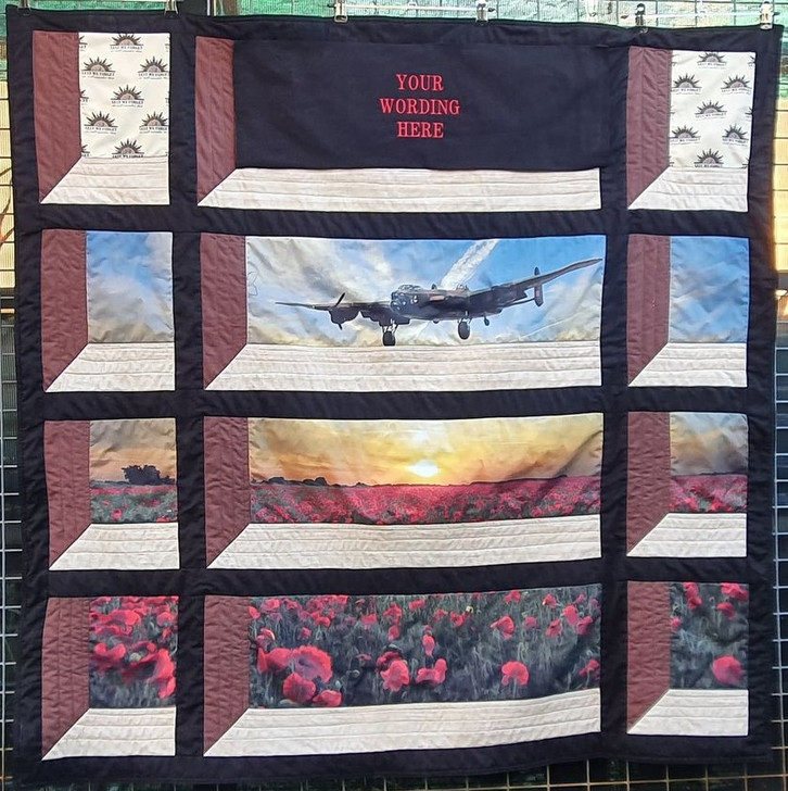 Anzac Field of the Fallen RAAF Centenary Precut Quilt Kit with Wording