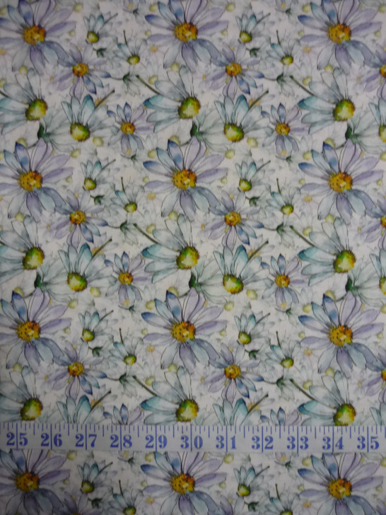 Leah Collection Daisies Floral Cotton Quilting Fabric