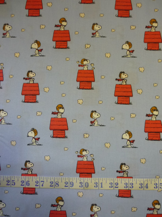 Peanuts Snoopy Red Baron Cotton Quilting Fabric